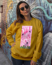 Load image into Gallery viewer, Beautiful Flamingo And Feather Gift For Flamingo Lovers Sweatshirt
