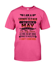 Load image into Gallery viewer, I'm A Grumpy Old Man I Was Born In May With My Heart Guys Tee
