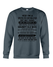 Load image into Gallery viewer, A Soiled Husband Of A September  Freaking Awesome Wife Birthday Gift Sweatshirt
