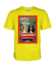 Load image into Gallery viewer, Cavalier Happy Holiday Gift For Dog Lovers Guys V-Neck
