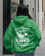 Load image into Gallery viewer, Je Suis Né El En   Jarvier   Enfer Le Diable N Aime Pas Birthday Gift Hoodie
