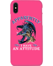 Load image into Gallery viewer, Apparently I Have An Attitude Blue Dragon Phone case
