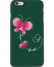 Load image into Gallery viewer, Faith Butterfly Breast Cancer Awareness Custom Design Phone case
