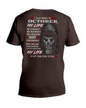 Load image into Gallery viewer, I Was Born In October My Life My Choices My Mistakes My Lessons Guys V-Neck
