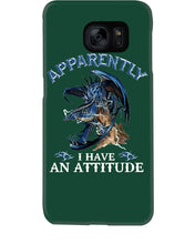 Load image into Gallery viewer, Apparently I Have An Attitude Blue Dragon Phone case
