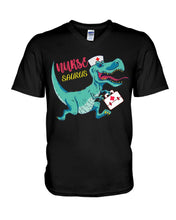 Load image into Gallery viewer, Funny Nurse Saurus Gifts For Nurse Lovers Guys V-Neck
