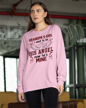 Load image into Gallery viewer, Grandpa's Girl I Used To Be His Angel Gift For Men Unisex Long Sleeve
