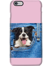 Load image into Gallery viewer, Border Collie In Denim Pocket Gift For Dog Lovers Phone case

