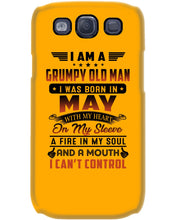 Load image into Gallery viewer, I'm A Grumpy Old Man I Was Born In May With My Heart Phone case
