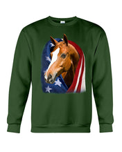 Load image into Gallery viewer, Horse Covered Into USA Flag Meaningful Gift For Men Sweatshirt

