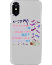 Load image into Gallery viewer, Butterflies When I Miss You I Just Have To Look Inside My Heart Gift For Lover Phone case
