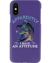 Load image into Gallery viewer, Apparently I Have An Attitude Blue Dragon Phone case
