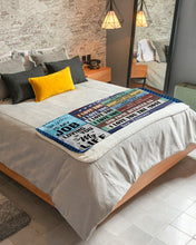 Load image into Gallery viewer, Caring For You Is My Job Custom Name Husband Gift For Wife James And Lucia Sherpa Blanket
