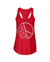 Load image into Gallery viewer, Image All The People Living Life In Peace Custom Design For Friends Ladies Flowy Tank
