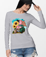 Load image into Gallery viewer, Black Phone Case With Pig Sunflower Gift For Pig Lovers Unisex Long Sleeve
