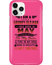 Load image into Gallery viewer, I'm A Grumpy Old Man I Was Born In May With My Heart Phone case
