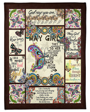 Load image into Gallery viewer, God Says You Are Special Gift For May Girl Fleece Blanket
