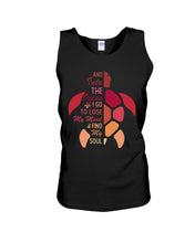 Load image into Gallery viewer, And Into The Ocean I Go To Lose My Mind Sea Turtle Unisex Tank Top
