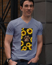 Load image into Gallery viewer, Dog Paw Sunflower  Special Custom Design For Dog Lovers Guys V-Neck
