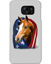 Load image into Gallery viewer, Horse Covered Into USA Flag Meaningful Gift For Men Phone case
