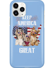 Load image into Gallery viewer, Keep America Great Yorkshire Terrier Gift For Dog Lovers Phone case
