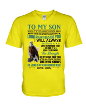 Load image into Gallery viewer, Look Right Beside You Eagle Mom Gift For Son Guys V-Neck

