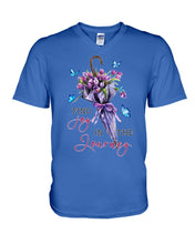 Load image into Gallery viewer, Butterflies Find Joy In The Journey Gift For Daughter Guys V-Neck
