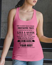Load image into Gallery viewer, I'm Already Taken By January Freaking Awesome Man For Birthday Gift Ladies Flowy Tank
