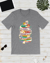 Load image into Gallery viewer, I Was Born With A Reading List I'll Never Finish Trending Guys Tee
