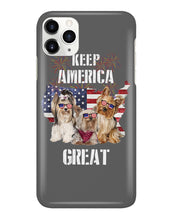 Load image into Gallery viewer, Keep America Great Yorkshire Terrier Gift For Dog Lovers Phone case
