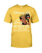 Load image into Gallery viewer, Betty Boop February Girl Living My Best Life Birthday Meaningful Gift Guys Tee
