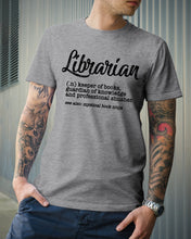 Load image into Gallery viewer, Librarian Keeper Of Books Guardian Of Knowledge Custom Design Guys Tee
