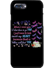 Load image into Gallery viewer, Butterflies When I Miss You I Just Have To Look Inside My Heart Gift For Lover Phone case
