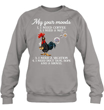 Load image into Gallery viewer, I Need Coffee A Nap A Vacation Duct Tape Hope And A Showel Sweatshirt
