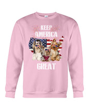 Load image into Gallery viewer, Keep America Great Yorkshire Terrier Gift For Dog Lovers Sweatshirt
