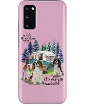 Load image into Gallery viewer, Cavalier King It's Who You Travel With Gift For Dog Lovers Phone case
