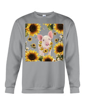 Load image into Gallery viewer, Beautiful Pig With Sunflowers Gift For Pig Lovers Sweatshirt
