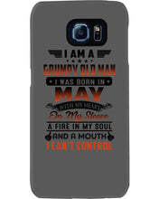 Load image into Gallery viewer, I'm A Grumpy Old Man I Was Born In May With My Heart Phone case
