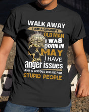 Load image into Gallery viewer, I Am A May Grumpy Old Man Custom Design For Birthday Gift Guys Tee
