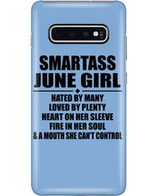 Load image into Gallery viewer, Birthday Gift For Smartass June GirlHeart On Her Sleeve Phone case
