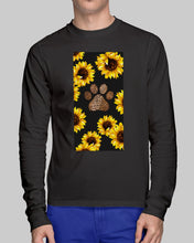 Load image into Gallery viewer, Dog Paw Sunflower  Special Custom Design For Dog Lovers Unisex Long Sleeve
