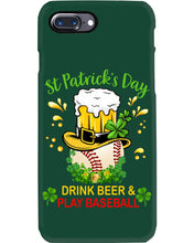 Load image into Gallery viewer, Baseball Drink Beer Day St Patrick's Day Gift For Baseball Lovers Phone case
