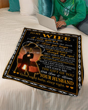 Load image into Gallery viewer, Husband Gift For Wife Never Forget That I Love You Fleece Blanket
