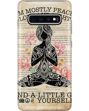 Load image into Gallery viewer, I'm Mostly Peace Love And Light Yoga Gift For Yoga Lovers Phone case

