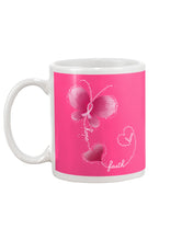 Load image into Gallery viewer, Faith Butterfly Breast Cancer Awareness Custom Design Mug

