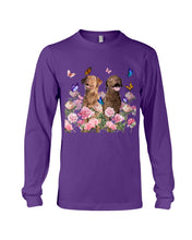 Load image into Gallery viewer, Gift For Dog LoversChesapeake Bay Retriever With Peonies Unisex Long Sleeve
