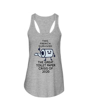 Load image into Gallery viewer, French Survived The Great Toilet Paper Crisis Of 2020 For Personalized Nation Gift Ladies Flowy Tank
