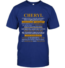 Load image into Gallery viewer, Cheryl Custom Name Gift A Warrior's Mentality With A Poet's Soul Guys Tee
