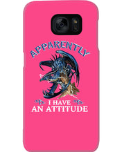 Load image into Gallery viewer, Apparently I Have An Attitude Blue Dragon Phone case
