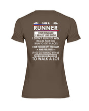 Load image into Gallery viewer, I Am A Runner I Run Because I Really Like Food Custom Design Ladies Tee
